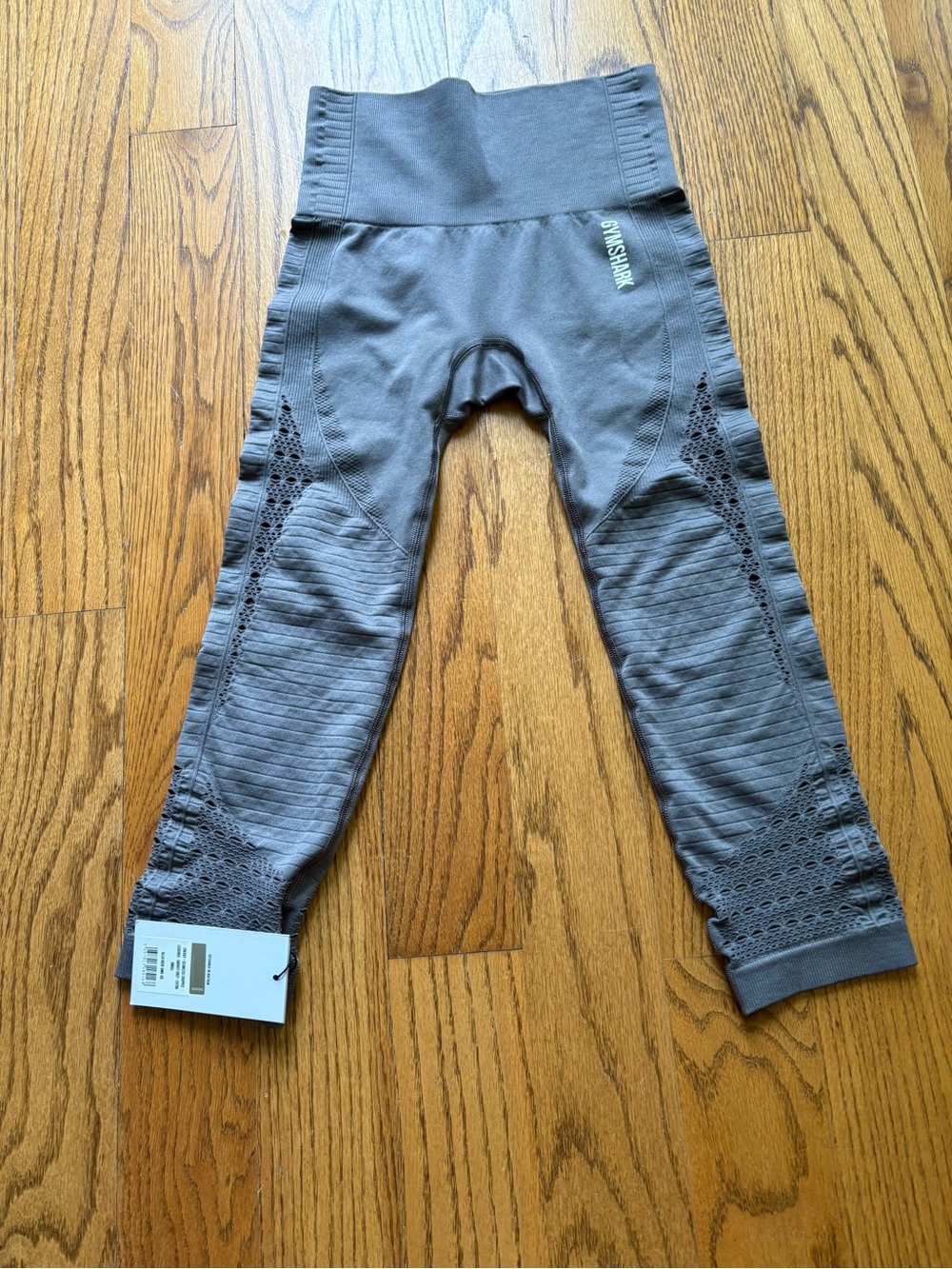 Gymshark Charcoal Seamless High-Waist Leggings XS. Designed in Britain. NWT